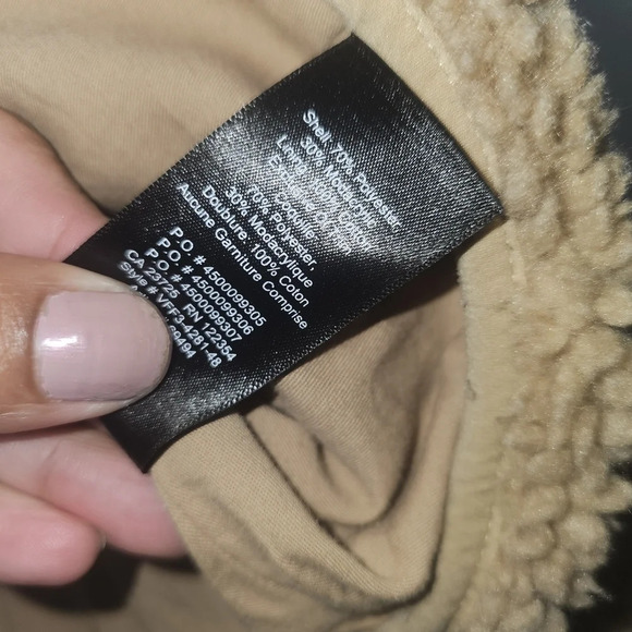Aritzia Tna Sherpa Fleece Hooded Jacket Tan Size XXS - Picture 11 of 16